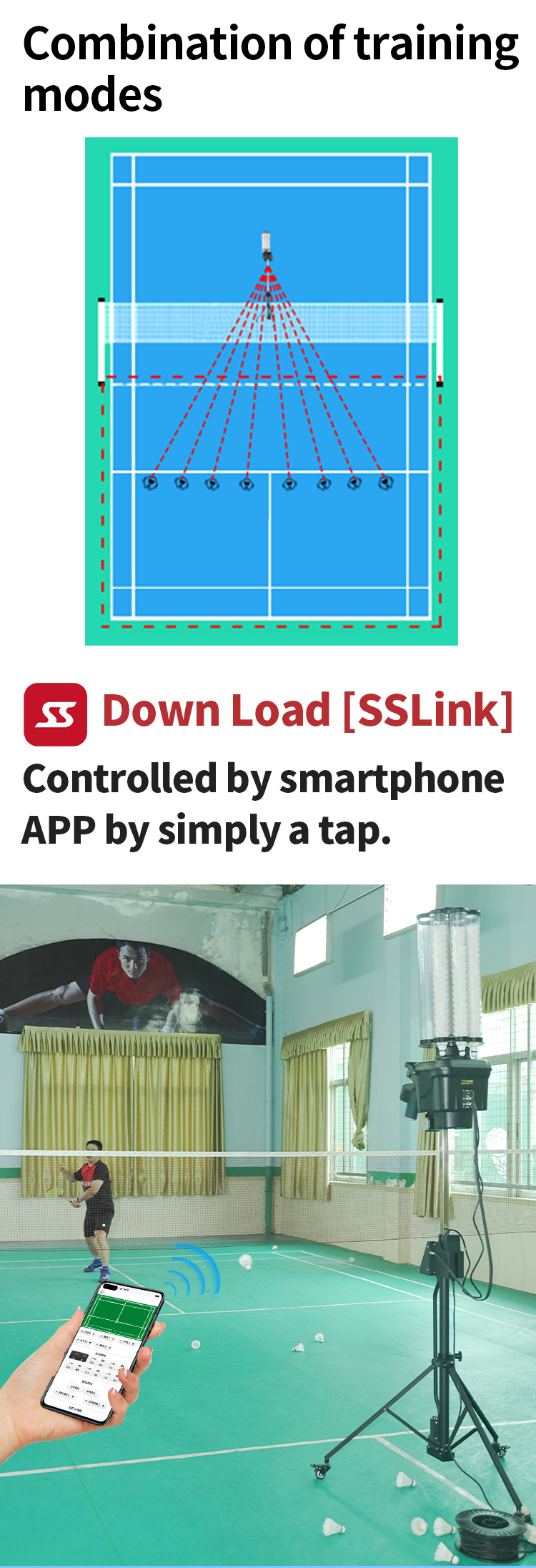 machine d'alimentation de navette de badminton avec app_06
