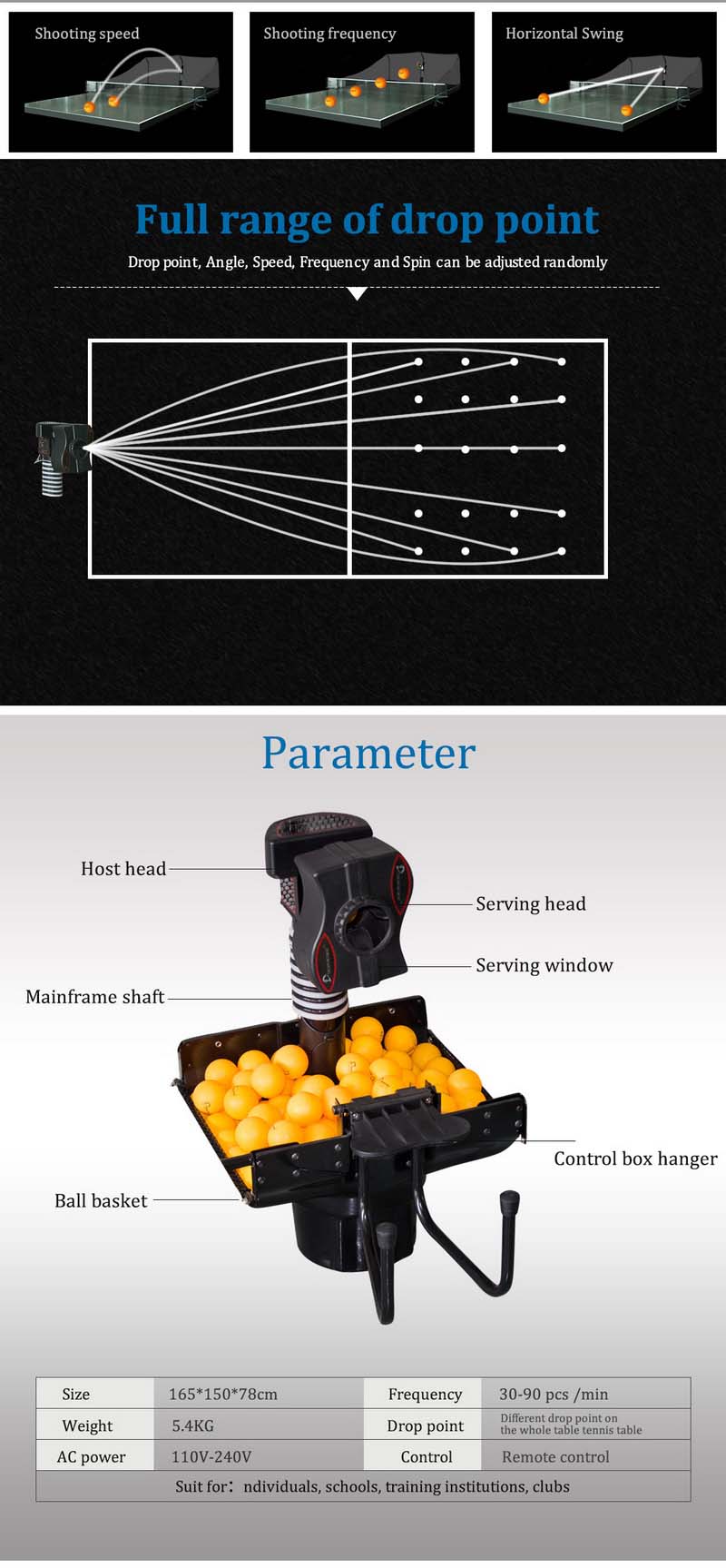 table tennis trainng machine